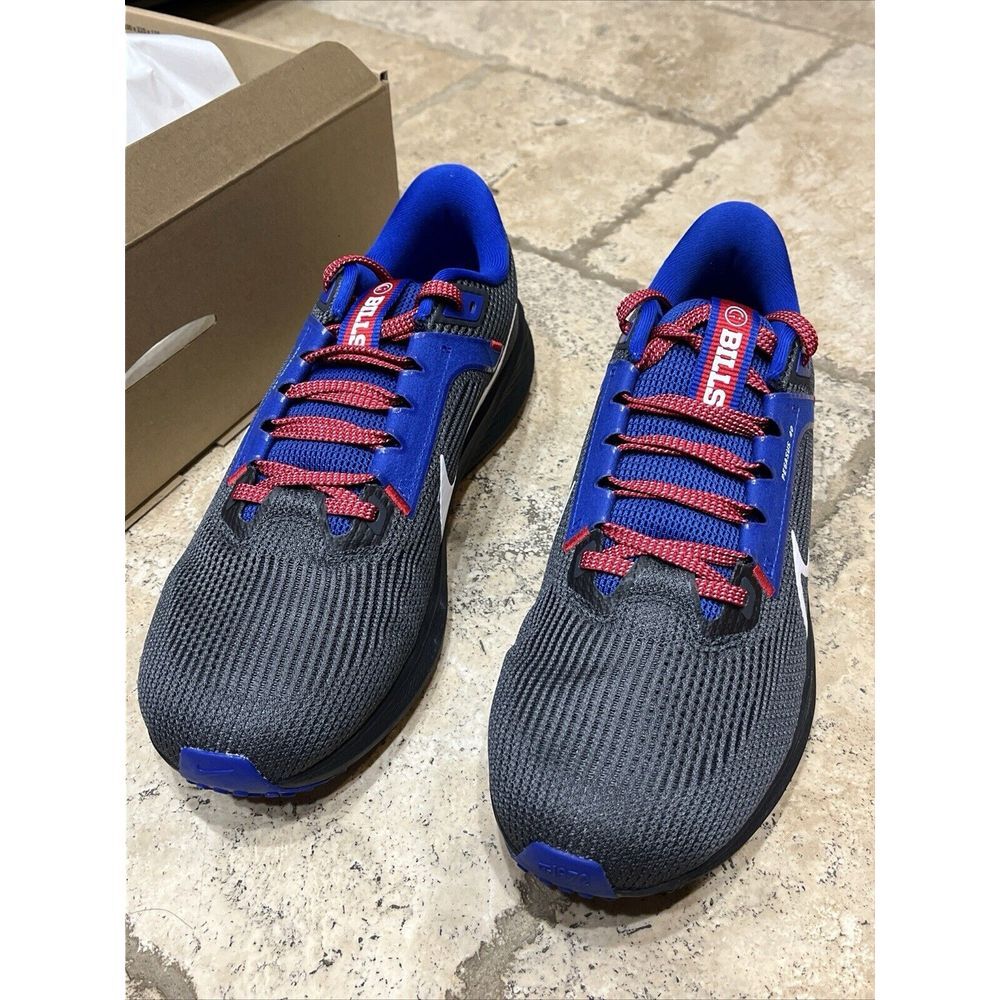 Nike Zoom Pegasus 40 Buffalo Bills NFL Mens Shoes Anthracite Blue DZ5976 001 NEW - Picture 2 of 7